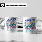 Musiker Tasse mit Spruch Wenn die Musik spricht Kaffeetasse  – Weiß [farbe:weiß]