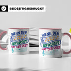 Musiker Tasse mit Spruch Wenn die Musik spricht Kaffeetasse  – Rosa [farbe:rosa]