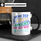 Musiker Tasse mit Spruch Wenn die Musik spricht Kaffeetasse  – Schwarz [farbe:schwarz]