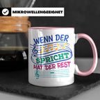 Musiker Tasse mit Spruch Wenn die Musik spricht Kaffeetasse  – Rosa [farbe:rosa]