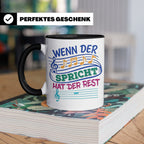 Musiker Tasse mit Spruch Wenn die Musik spricht Kaffeetasse  – Schwarz [farbe:schwarz]