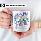 Musiker Tasse mit Spruch Wenn die Musik spricht Kaffeetasse  – Rosa [farbe:rosa]