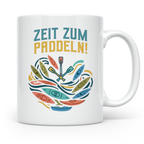 Paddeln Tasse mit Spruch Zeit zum Paddeln! Kajak Kanu Kaffee – Weiß [farbe:weiß]