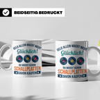 Schallplatten Tasse lustig Geld allein macht nicht glücklich – Weiß [farbe:weiß]