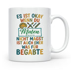 Maler Tasse mit Spruch 'Was für Begabte' | Künstler Geschenk – Weiß [farbe:weiß]