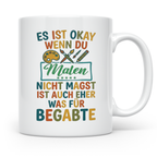 Maler Tasse mit Spruch 'Was für Begabte' | Künstler Geschenk – Weiß [farbe:weiß]