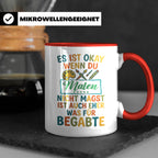 Maler Tasse mit Spruch 'Was für Begabte' | Künstler Geschenk – Rot [farbe:rot]