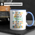 Maler Tasse mit Spruch 'Was für Begabte' | Künstler Geschenk – Blau [farbe:blau]