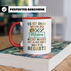 Maler Tasse mit Spruch 'Was für Begabte' | Künstler Geschenk – Rot [farbe:rot]