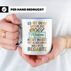 Maler Tasse mit Spruch 'Was für Begabte' | Künstler Geschenk – Blau [farbe:blau]
