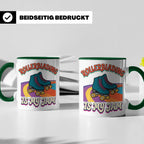 Rollerblading Tasse Is My Jam, Retro Rollschuh Design, 70er  – Grün [farbe:grün]