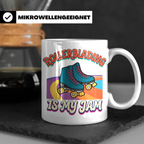 Rollerblading Tasse Is My Jam, Retro Rollschuh Design, 70er  – Weiß [farbe:weiß]