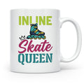 Inline Skate Queen Tasse für Skaterin, lustiger Rollerblade  – Weiß [farbe:weiß]