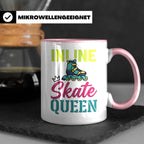Inline Skate Queen Tasse für Skaterin, lustiger Rollerblade  – Rosa [farbe:rosa]