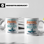 Paddel Tasse für Frauen Ich paddel wie ein Mädchen Lustiger  – Weiß [farbe:weiß]