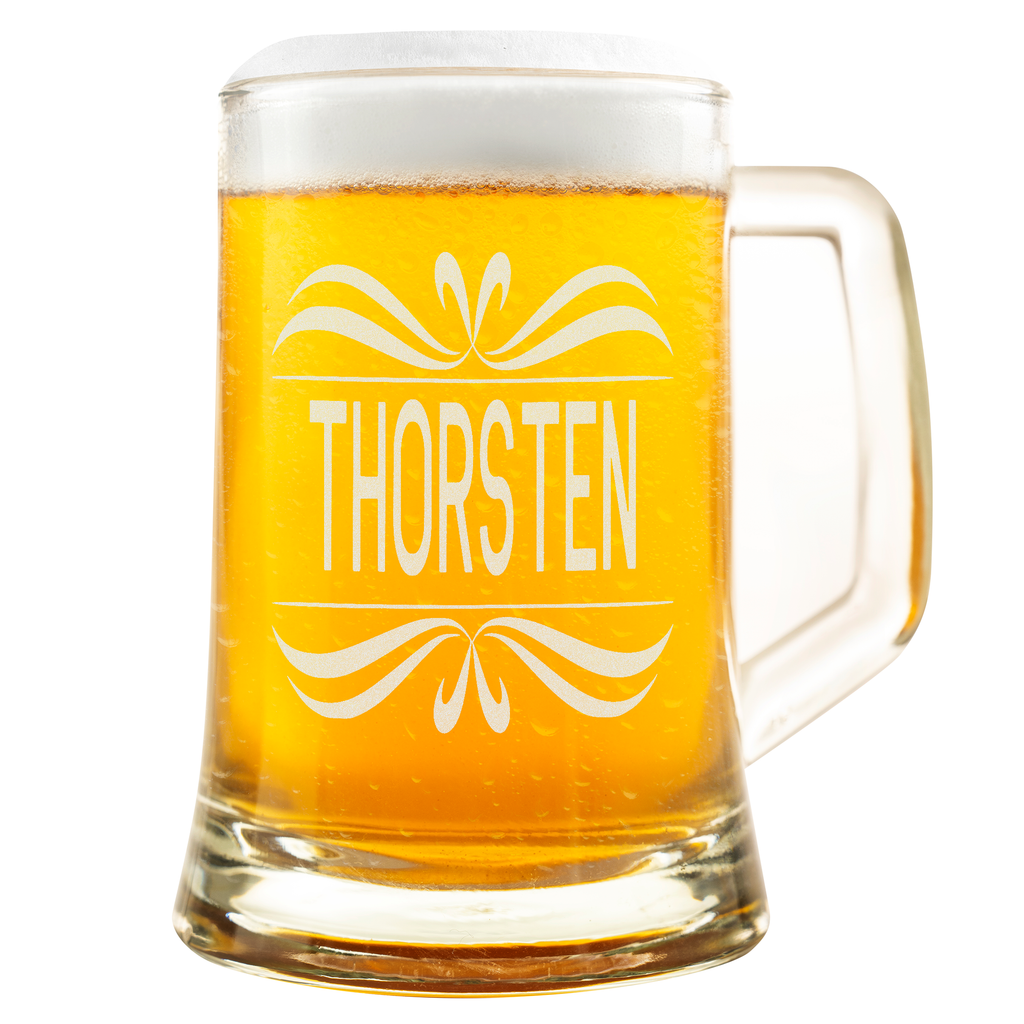 Personalisierter Bierkrug mit Name – Klassisches Bier Design – Geschenk für Bierliebhaber