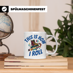 Inliner Tasse 'This Is How I Roll' Retro 90er Jahre Design,  – Weiß [farbe:weiß]