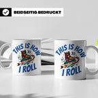 Inliner Tasse 'This Is How I Roll' Retro 90er Jahre Design,  – Weiß [farbe:weiß]