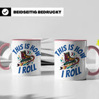 Inliner Tasse 'This Is How I Roll' Retro 90er Jahre Design,  – Rosa [farbe:rosa]