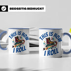 Inliner Tasse 'This Is How I Roll' Retro 90er Jahre Design,  – Blau [farbe:blau]