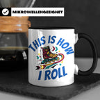 Inliner Tasse 'This Is How I Roll' Retro 90er Jahre Design,  – Schwarz [farbe:schwarz]