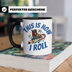 Inliner Tasse 'This Is How I Roll' Retro 90er Jahre Design,  – Schwarz [farbe:schwarz]