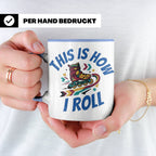 Inliner Tasse 'This Is How I Roll' Retro 90er Jahre Design,  – Blau [farbe:blau]