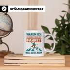 Snowboard Tasse mit Spruch "Warum ich ohne Stöcke fahre", lu – Weiß [farbe:weiß]