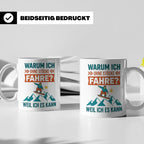 Snowboard Tasse mit Spruch "Warum ich ohne Stöcke fahre", lu – Weiß [farbe:weiß]