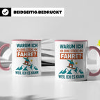 Snowboard Tasse mit Spruch "Warum ich ohne Stöcke fahre", lu – Rosa [farbe:rosa]