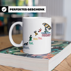 Wingfoil Tasse Lustige Arbeitswoche bis Freitag, Wing Surfen – Weiß [farbe:weiß]