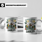 Biathlon Tasse mit Spruch Wochenende ohne Biathlon sinnlos | – Weiß [farbe:weiß]