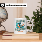 Wakeboard Tasse Wake Up Wakeboard All Day Spruch, Geschenk f – Weiß [farbe:weiß]