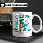 Wakeboard Tasse Wake Up Wakeboard All Day Spruch, Geschenk f – Weiß [farbe:weiß]