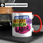 Labor Tasse mit Spruch Was im Labor passiert bleibt im Labor – Rot [farbe:rot]