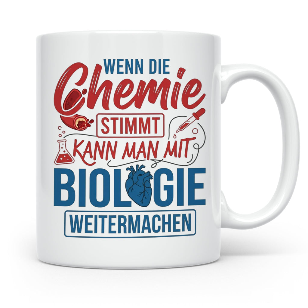Chemie Biologie Tasse mit Spruch für Wissenschaftler, Chemik – Weiß [farbe:weiß]