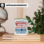 Chemie Biologie Tasse mit Spruch für Wissenschaftler, Chemik – Grün [farbe:grün]