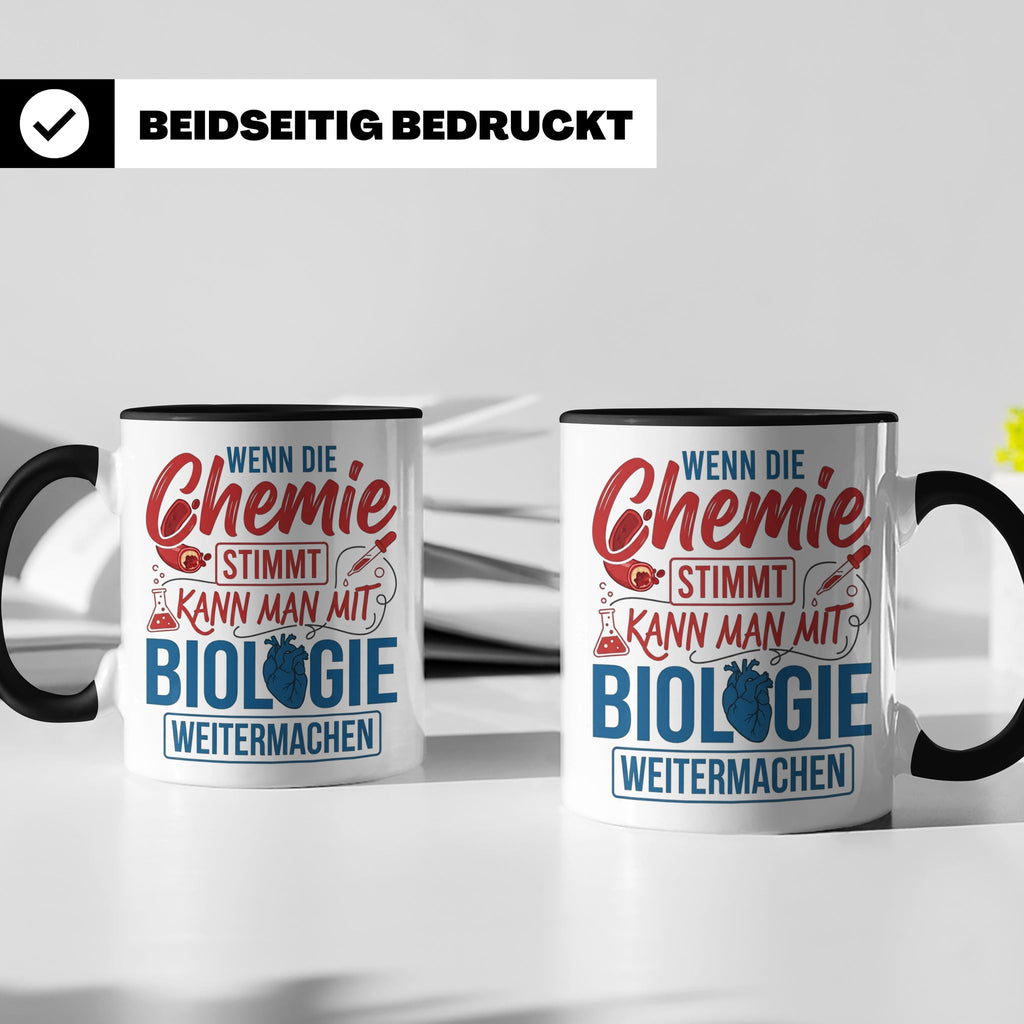 Chemie Biologie Tasse mit Spruch für Wissenschaftler, Chemik – Schwarz [farbe:schwarz]