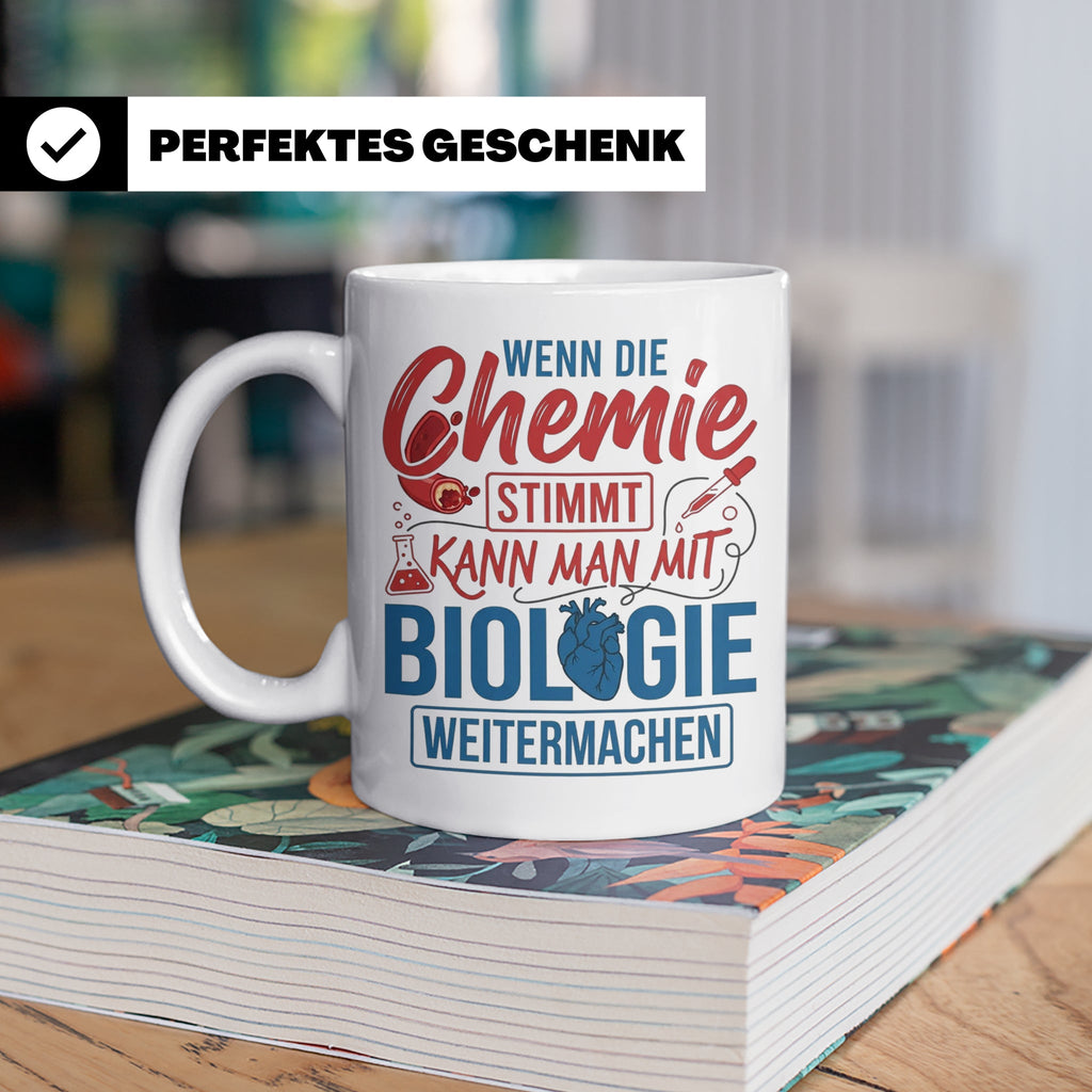 Chemie Biologie Tasse mit Spruch für Wissenschaftler, Chemik – Weiß [farbe:weiß]