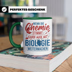 Chemie Biologie Tasse mit Spruch für Wissenschaftler, Chemik – Grün [farbe:grün]