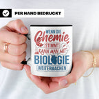 Chemie Biologie Tasse mit Spruch für Wissenschaftler, Chemik – Schwarz [farbe:schwarz]