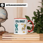 Biologie Witz Tasse DNA RNA Still Single Spruch lustiges Gen – Rot [farbe:rot]