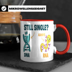Biologie Witz Tasse DNA RNA Still Single Spruch lustiges Gen – Rot [farbe:rot]