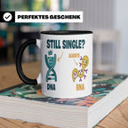 Biologie Witz Tasse DNA RNA Still Single Spruch lustiges Gen – Schwarz [farbe:schwarz]