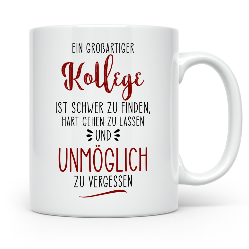 Kollege Unmöglich Tasse - Geschenkidee Büro, Job Kollegen, Sarkasmus Spruch, Wichteln, Abschiedsgeschenk Kollegin - Bürotasse lustig