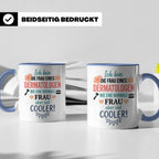 Frau eines Dermatologen Tasse mit Spruch | Geschenk für Haut – Blau [farbe:blau]