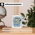 Vögel beobachten Tasse mit Spruch Ich würde jetzt lieber Vög – Weiß [farbe:weiß]