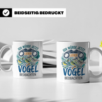 Vögel beobachten Tasse mit Spruch Ich würde jetzt lieber Vög – Weiß [farbe:weiß]