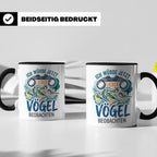 Vögel beobachten Tasse mit Spruch Ich würde jetzt lieber Vög – Schwarz [farbe:schwarz]