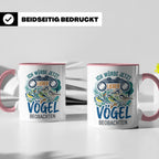 Vögel beobachten Tasse mit Spruch Ich würde jetzt lieber Vög – Rosa [farbe:rosa]